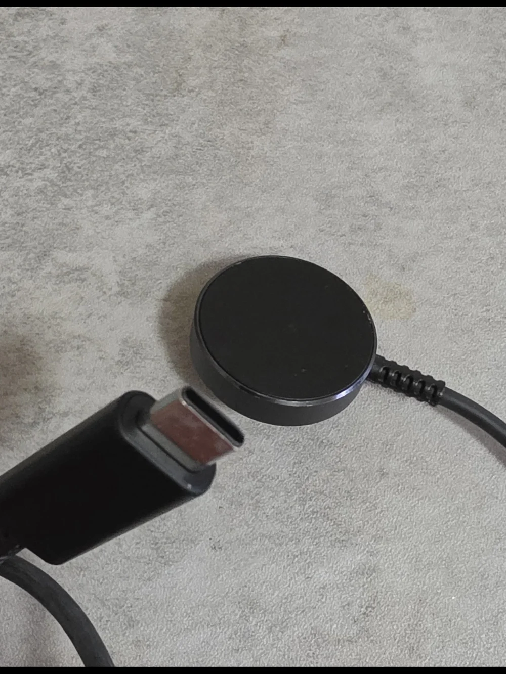 Samsung Galaxy Watch Magnetic USB-C Charging Cable w/ Round Magnetic Pad - Black